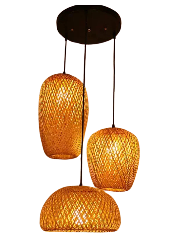 WhisperGlow - Bamboo Artisan Chandelier