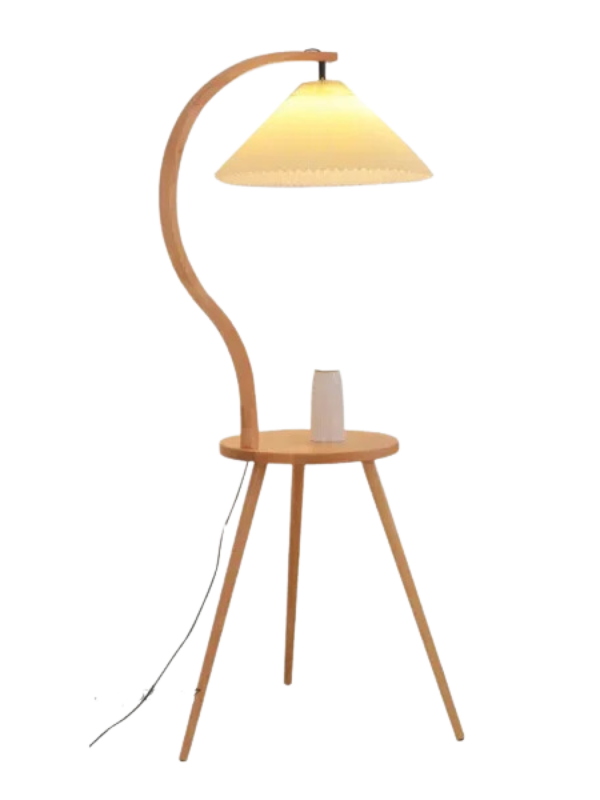 WimberGlow - Retro Wooden Floor Lamp