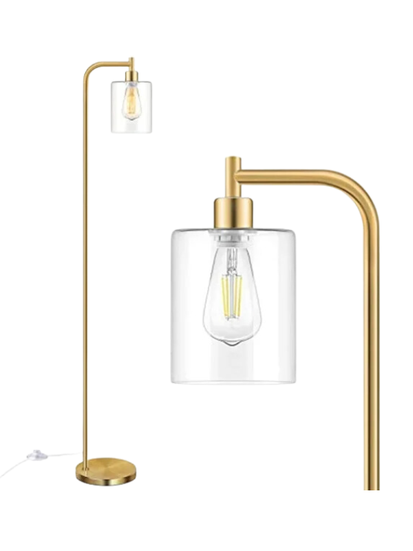 Elegant Arc - Light Luxury Metallic Floor Lamp