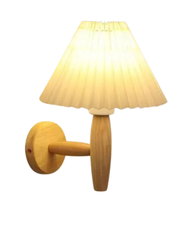 RetroPleat - Vintage Nordic Wood Wall Lamp