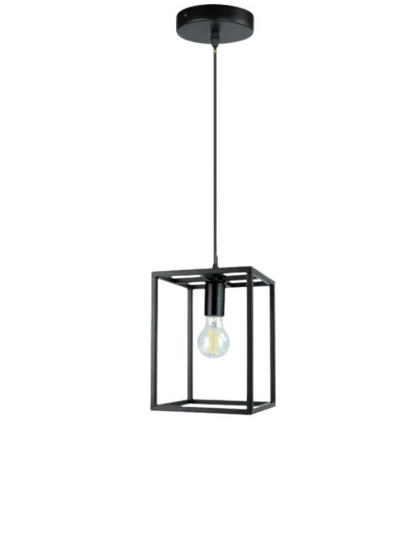 RusticLuxe - Adjustable Metal Cage Lantern Pendant Light