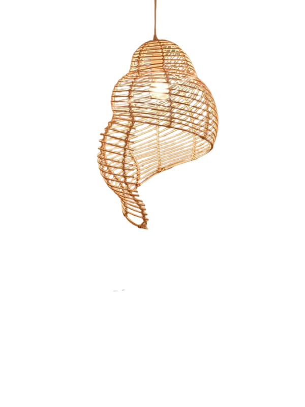RattanShell - Vintage Handmade Rattan Pendant Lamp